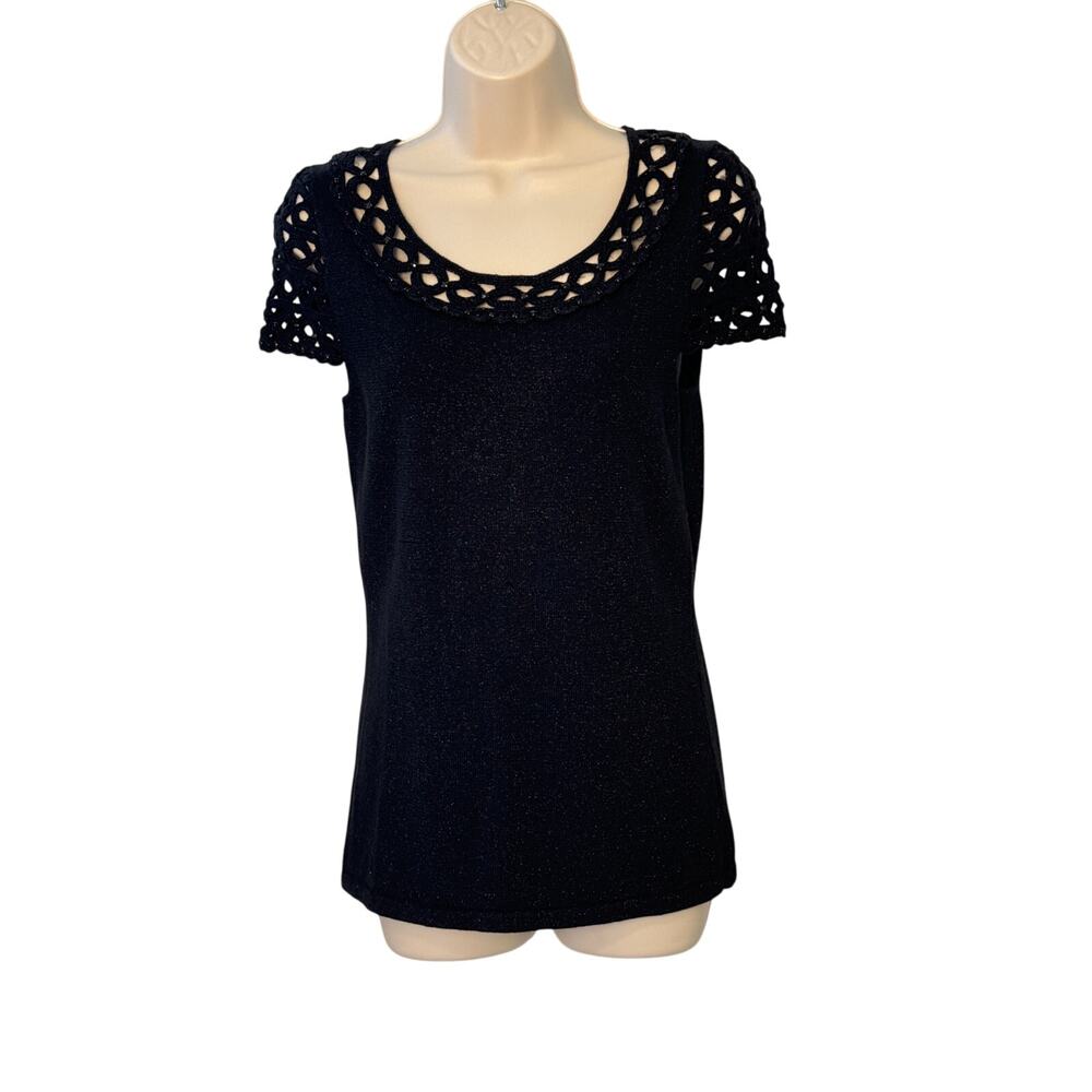 Lilly Pulitzer Black w/Gold fleck Kathleen‎ Sweater Size Medium NWT